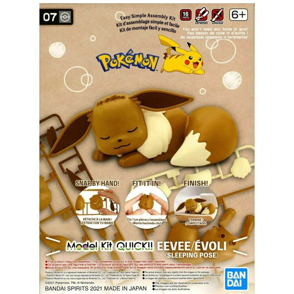 Pokemon Model Kit Quick!! 07 EEVEE SLEEPING POSE