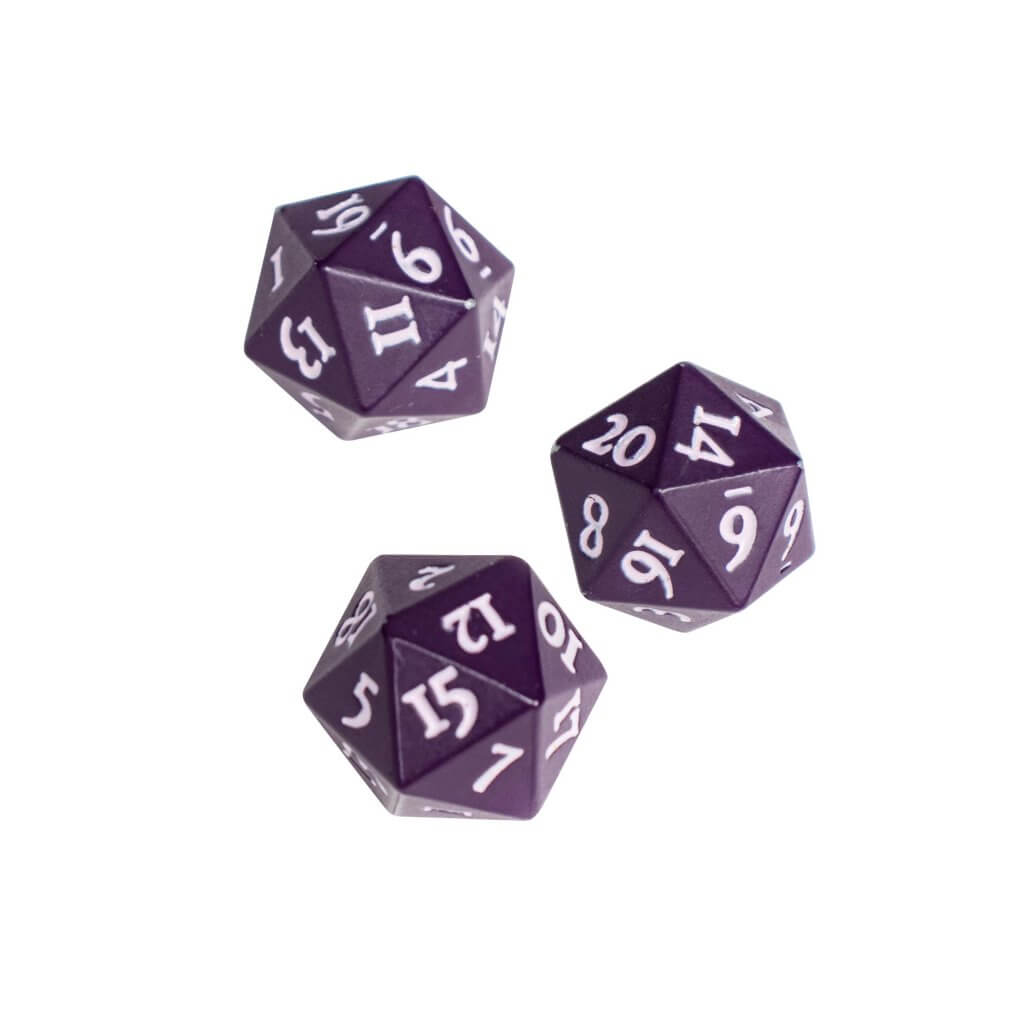 ULTRA PRO Vivid Heavy Metal D20 Dice Set - Midnight Plum