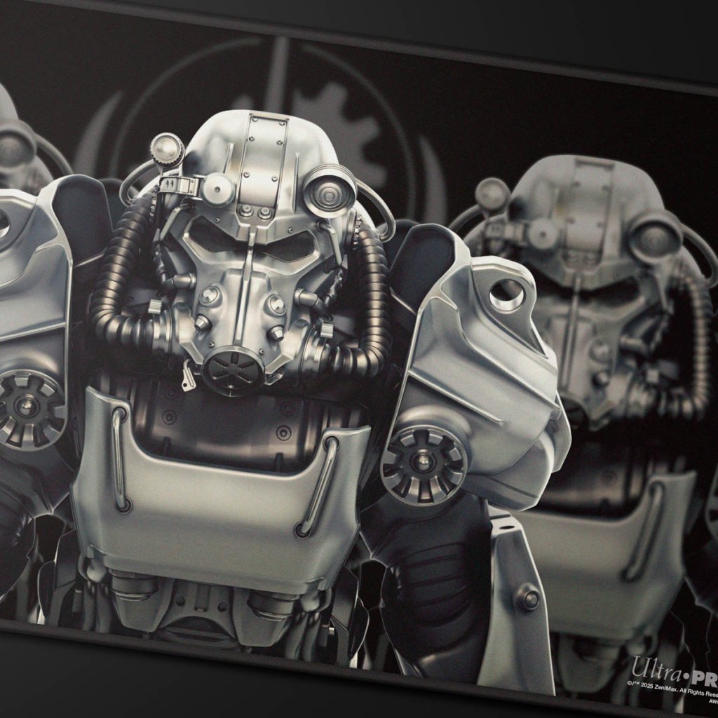 Fallout: Brotherhood of Steel Black Stitched Edge Playmat - Bethesda