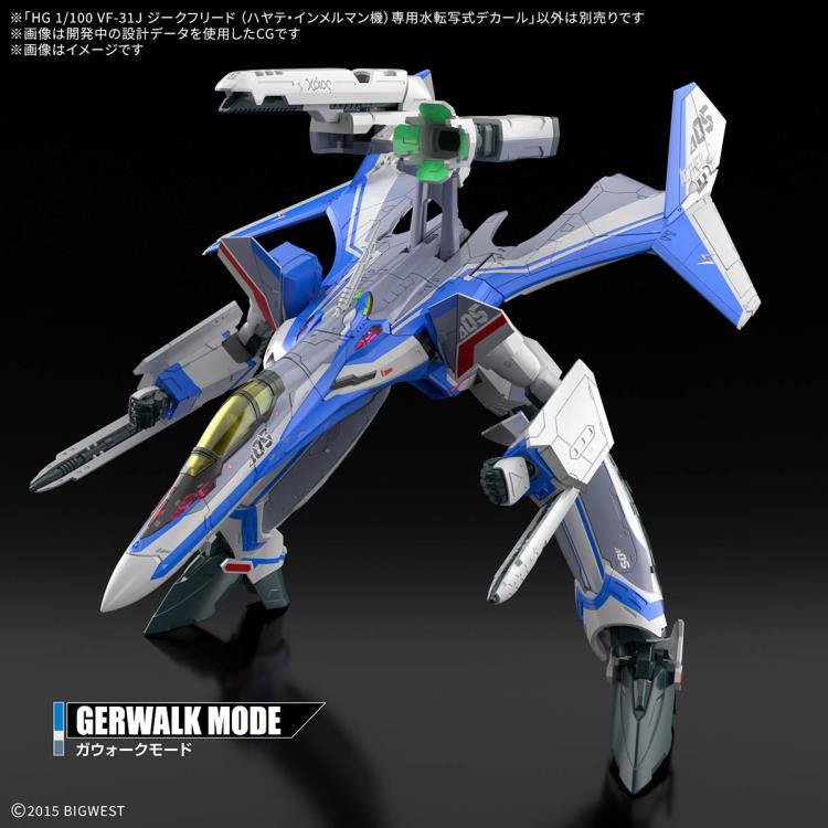 [PRE-ORDER]  HG 1/100 VF-31J SIEGFRIED (HAYATE IMMELMANN USE) WATER DECALS