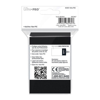 ULTRA PRO PRO-Gloss 60ct Small Deck Protector® sleeves - Black