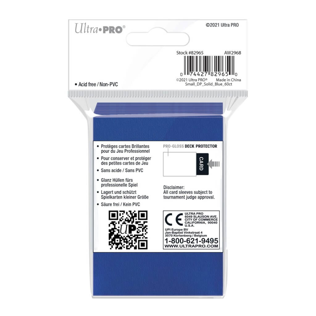 ULTRA PRO PRO LINE -DECK PROTECTOR SMALL GLOSS - 60ct Blue