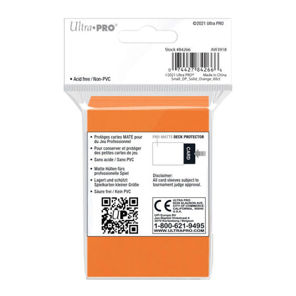 ULTRA PRO - SMALL PRO - Matte - Deck Protector Sleeves Orange