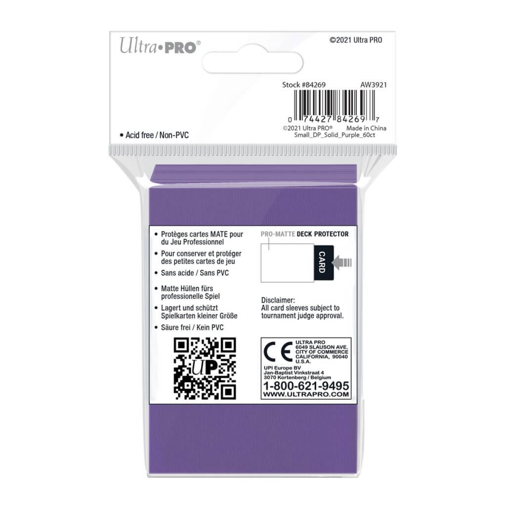 ULTRA PRO - SMALL PRO - Matte - Deck Protector Sleeves Purple