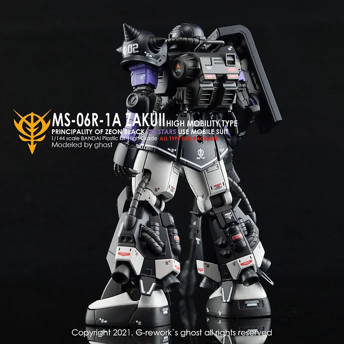 [HG] ORIGIN MS-06R-1A JAKUII ( BLACK TRI-STARS FULL SET)