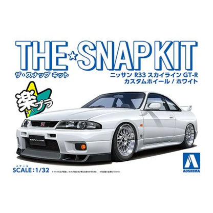 1/32 SNAP NISSAN R33 SKYLINE GT-R CUSTOM WHEEL (White)