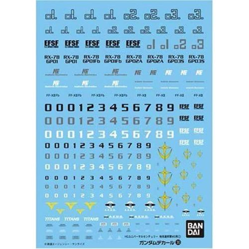 Gundam Decal 30 HGUC Multiuse - Earth Federation 1