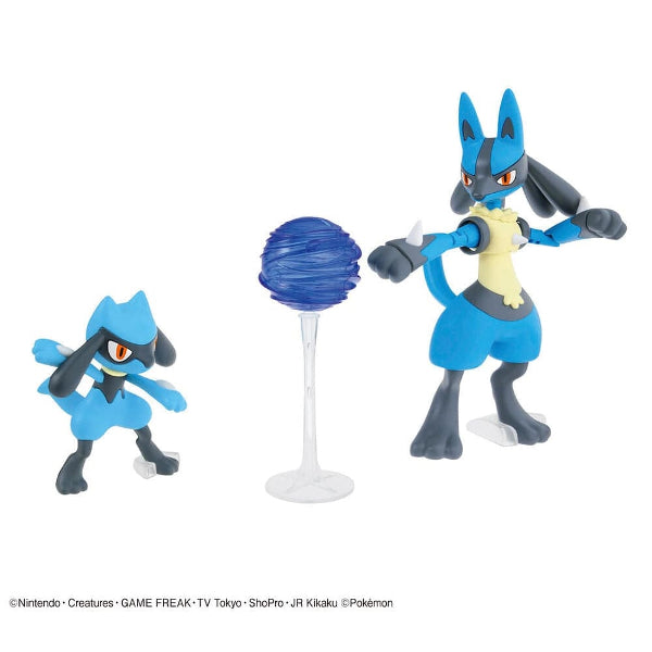 Pokemon Model Kit Riolu And Lucario