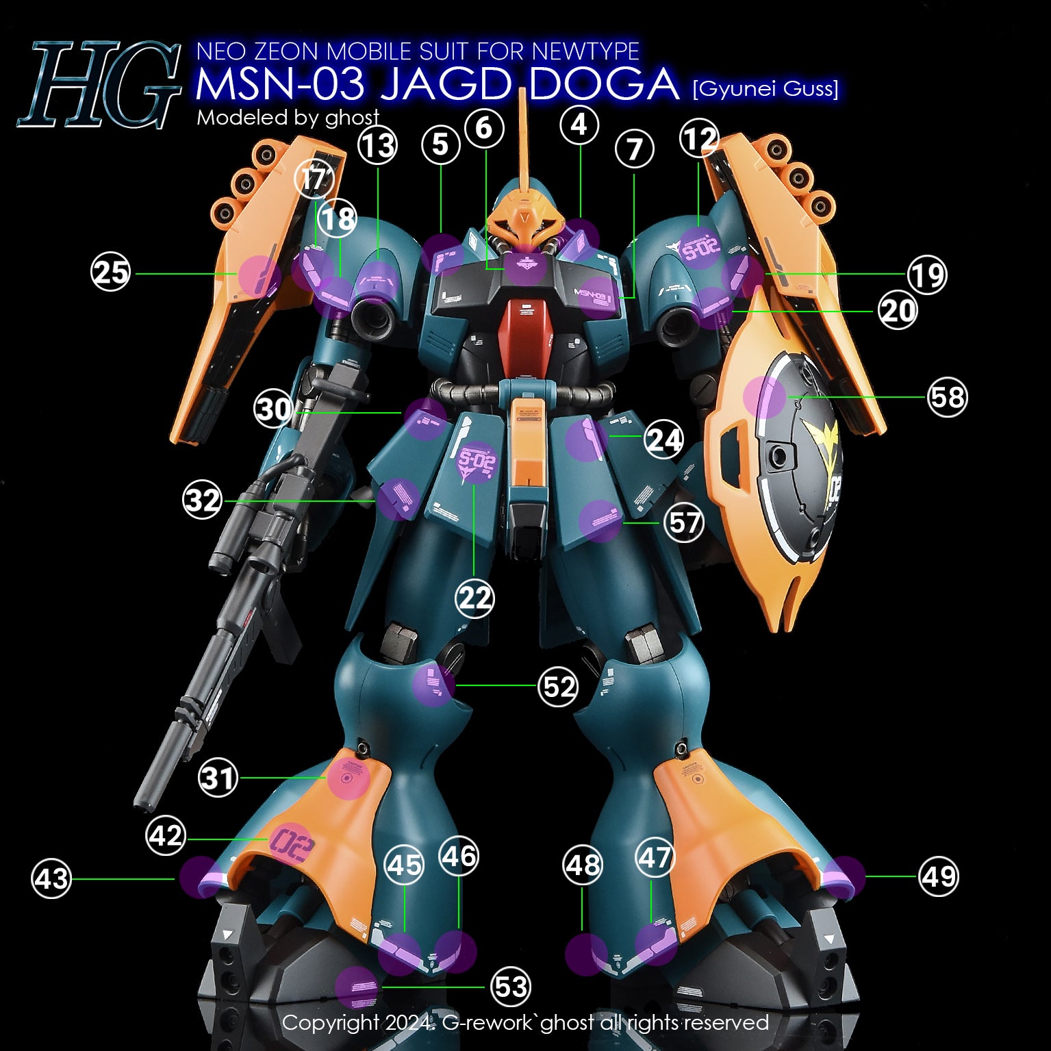 G-rework Decals [HG] JAGD DOGA [Gyunei]