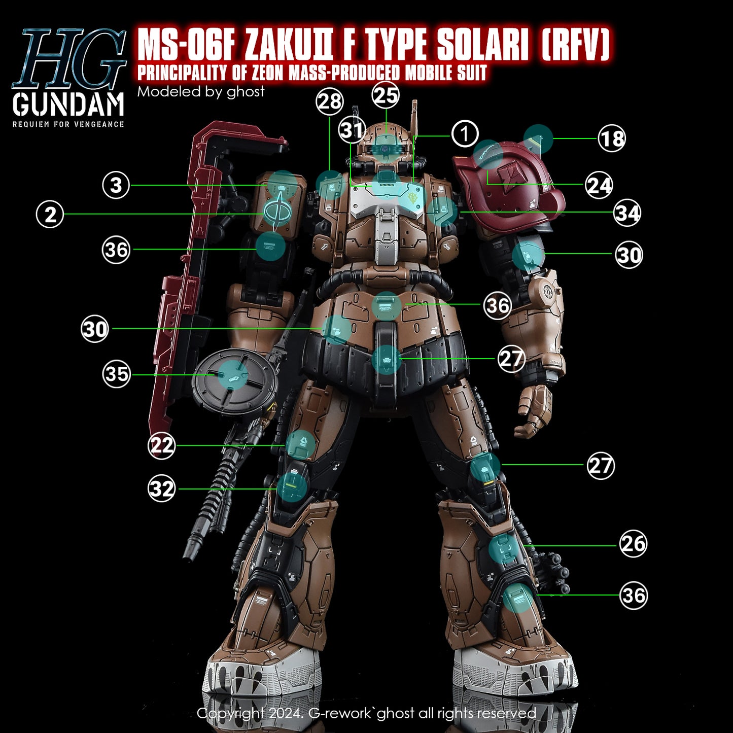 [HG] [RFV] MS-O6F ZAKUII F TYPE SOLARI