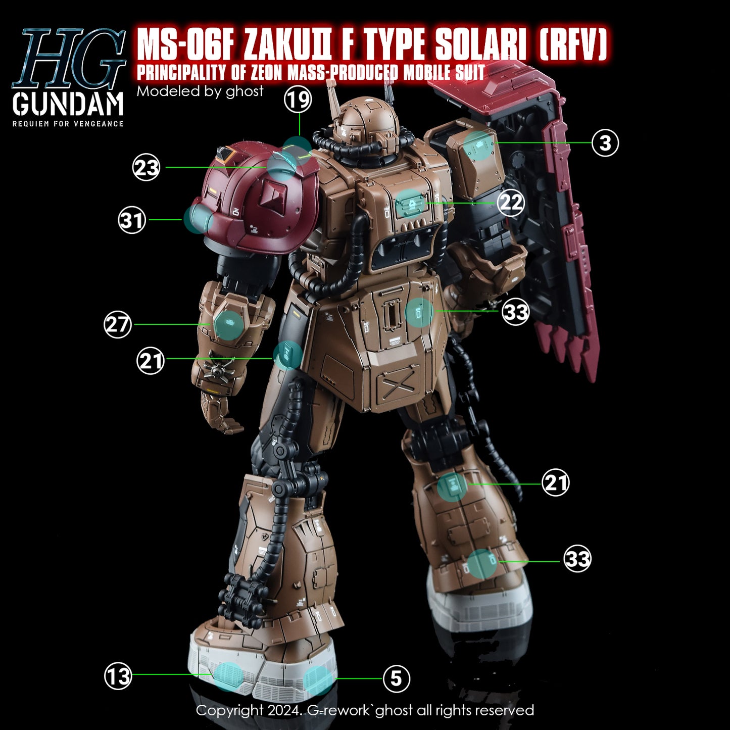 [HG] [RFV] MS-O6F ZAKUII F TYPE SOLARI