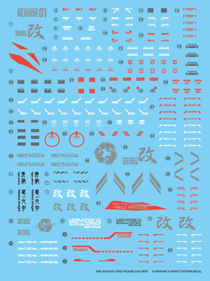 G-REWORK DECALS [MG] ASTRAY RED FRAME Kai