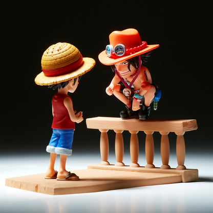 One Piece World Collectable Figure Log Stories-Monkey.D.Luffy & Portgas.D.Ace-