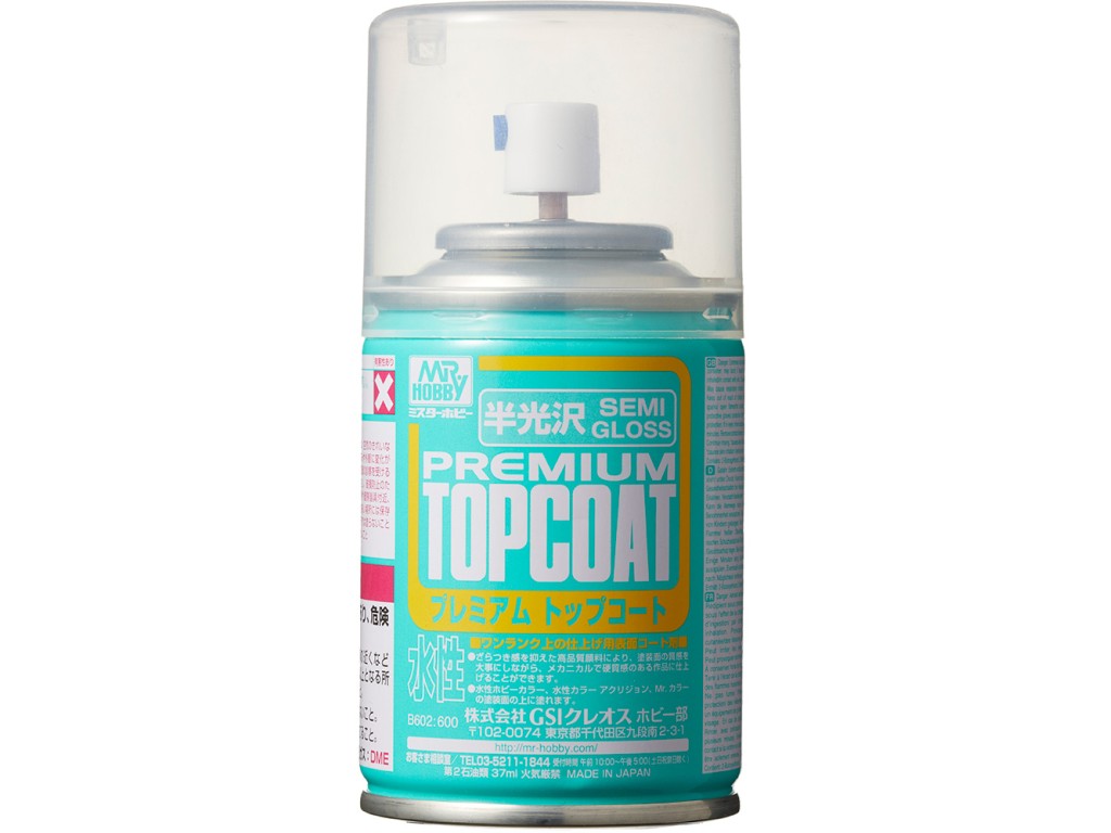 Mr Premium Topcoat Semi Gloss Spray