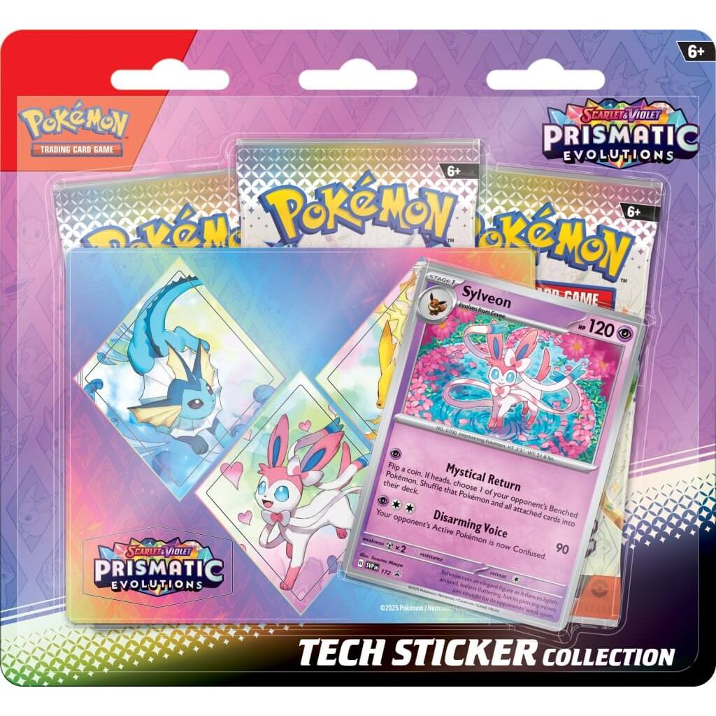 POKÉMON TCG Scarlet & Violet 8.5 Prismatic Evolutions Tech Sticker Collection