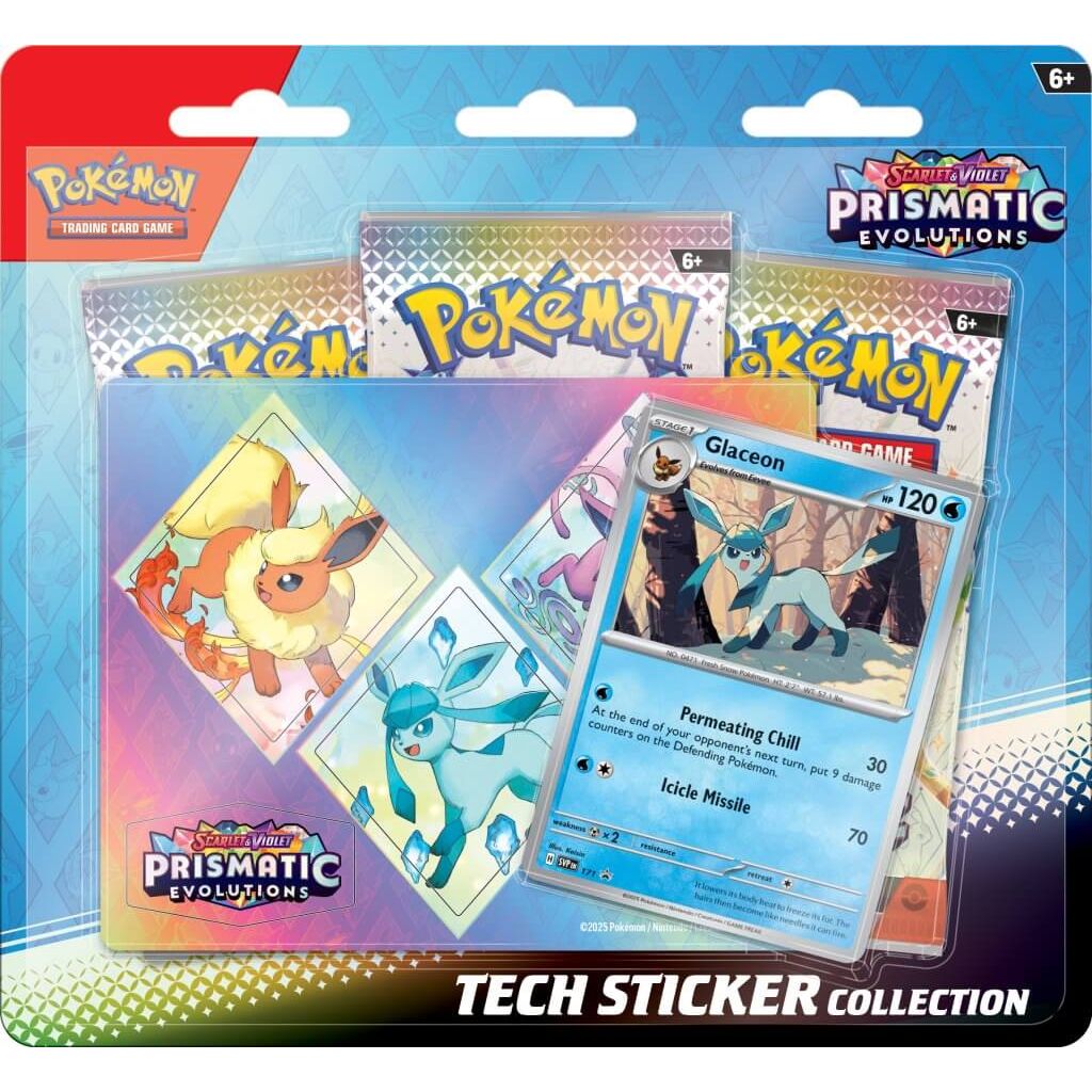 POKÉMON TCG Scarlet & Violet 8.5 Prismatic Evolutions Tech Sticker Collection